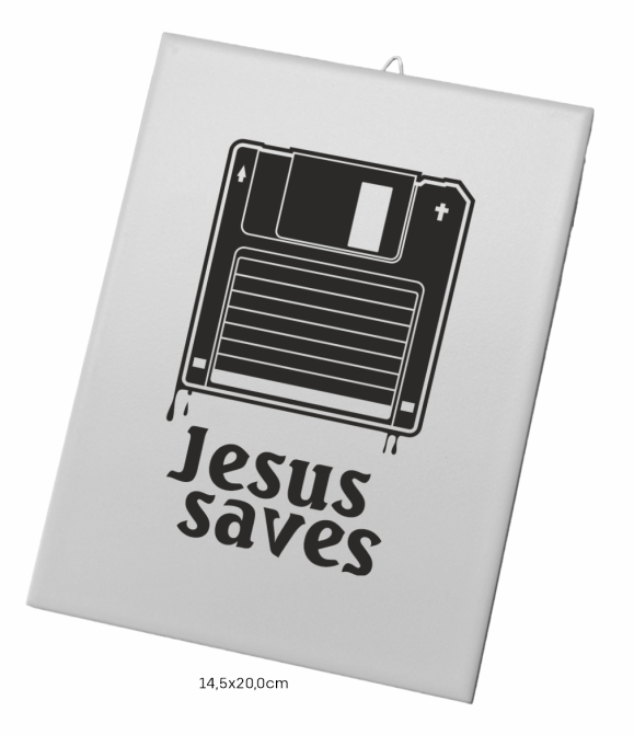 Fliese: Jesus saves (Diskette)